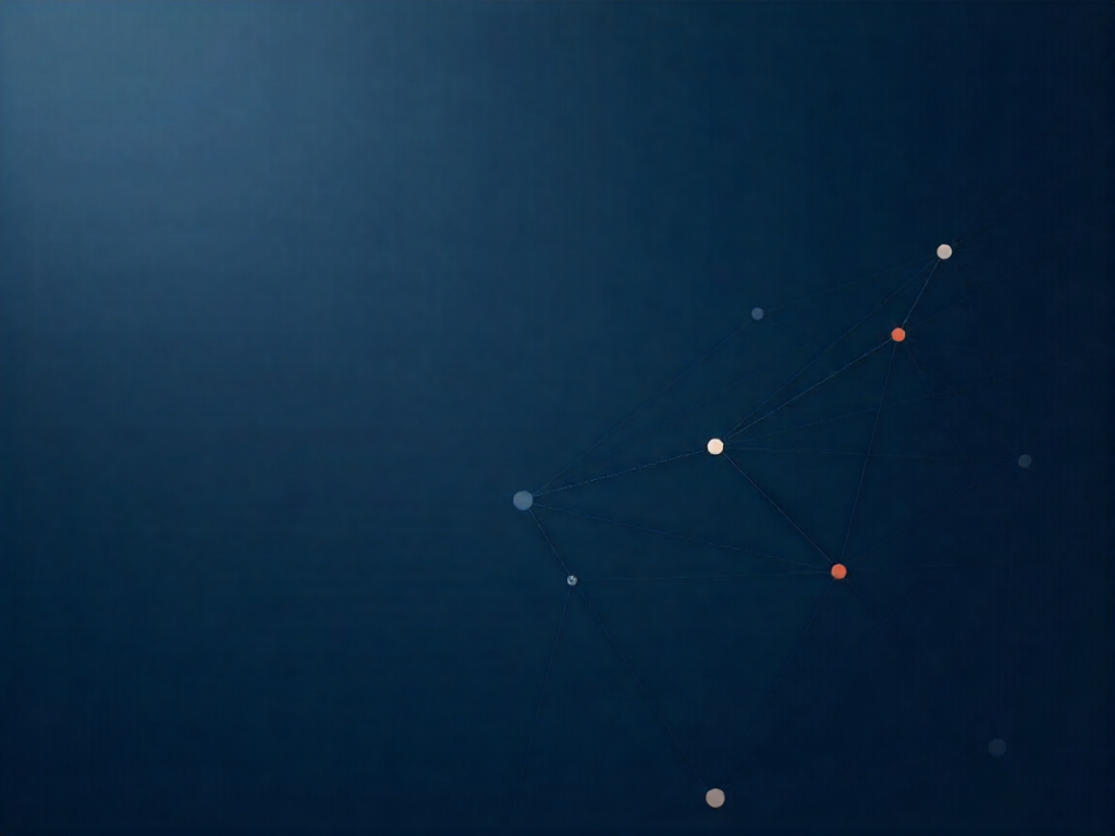 Navy blue background with points of light
