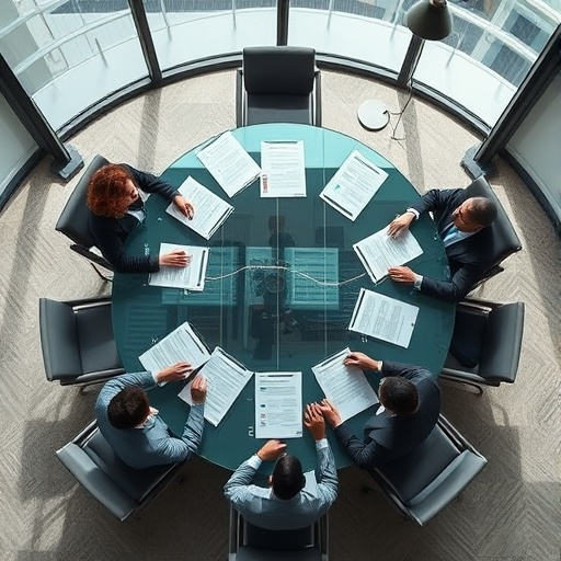 Board directors reviewing strategic plans in a corporate boardroom, illustrating how early decisions can become long-term structural commitments.